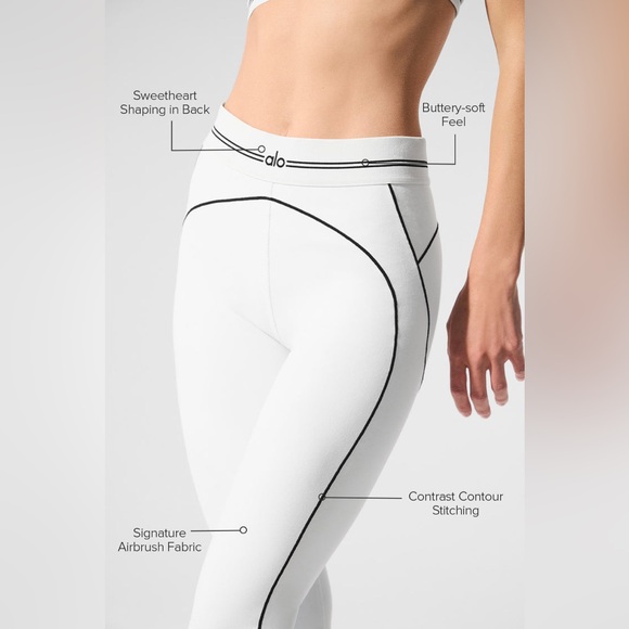 ALO Yoga Airbrush High-Waist Heart Throb Legging NWT XS - Picture 3 of 10